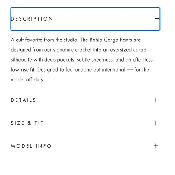 Heart Of Sun Bahia Beige Crochet Cargo Pants - Picture 4 of 8